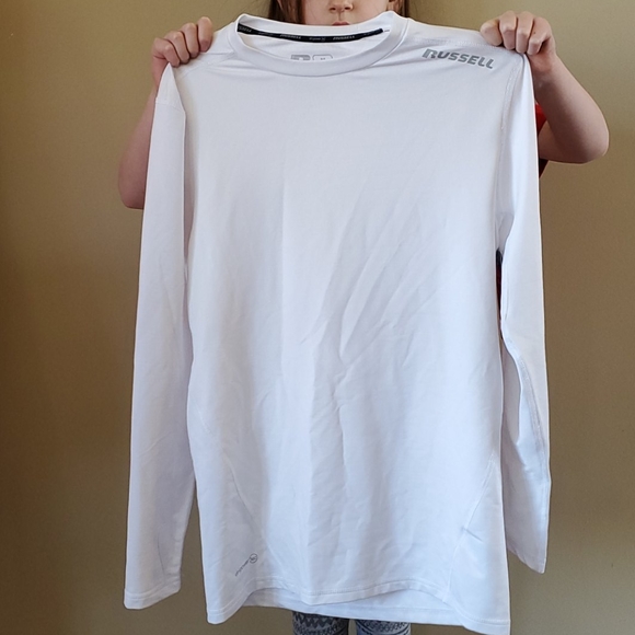 Russell Athletic Other - Mens white workout shirt long-sleeve